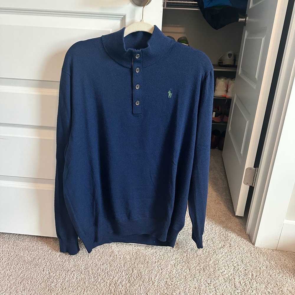 Polo by Ralph Lauren Men's Blue Sweater- La Reserva Club Sotogrande